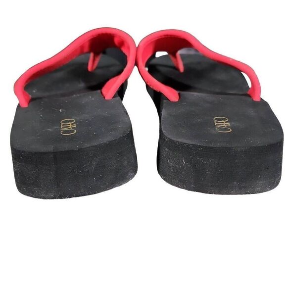 Cato Women's Red Gold Embellished Thong Slip-on Casual Sandals Size 11M - Picture 7 of 9